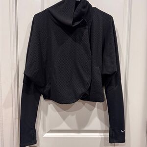 Nike Black Textured Cropped Jacket